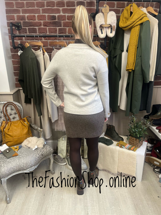 Darcie beige fine knit jacket 8-14