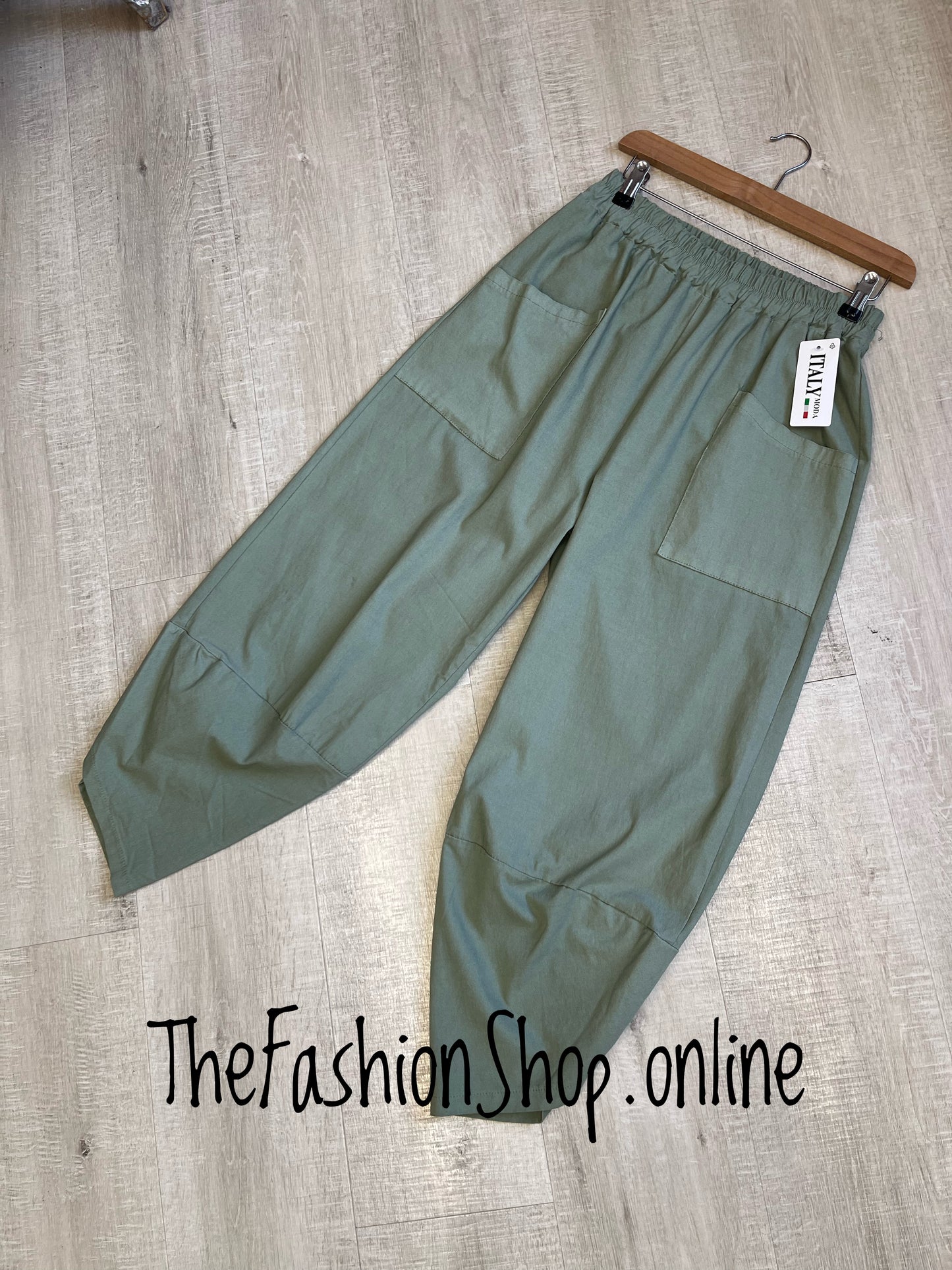 Poppy khaki pocket trousers 10-16