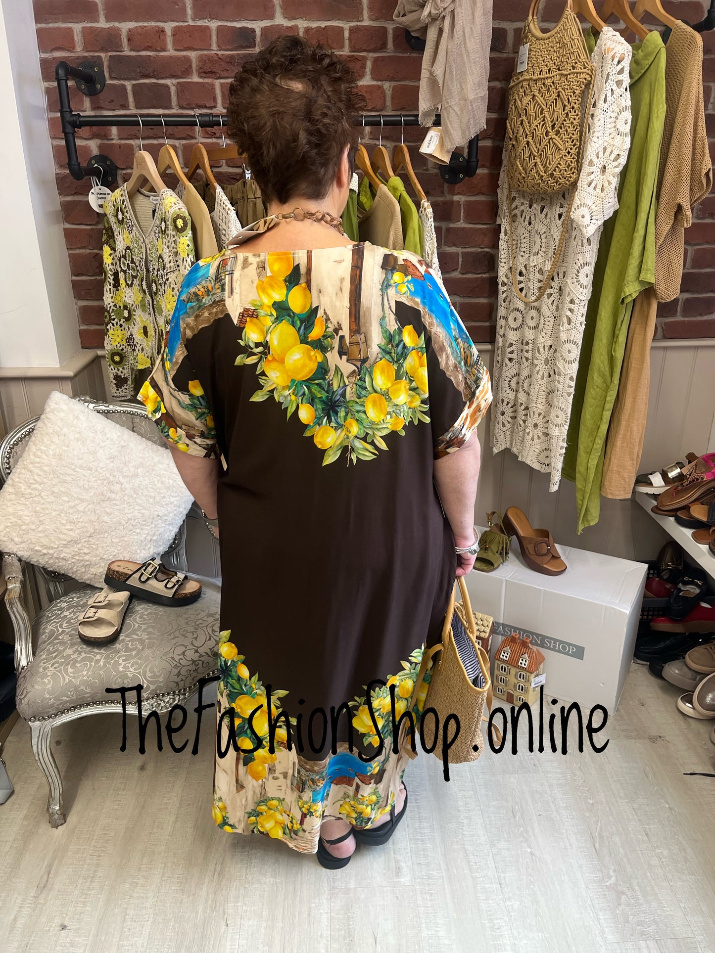 Reeva brown lemons dress 14-22