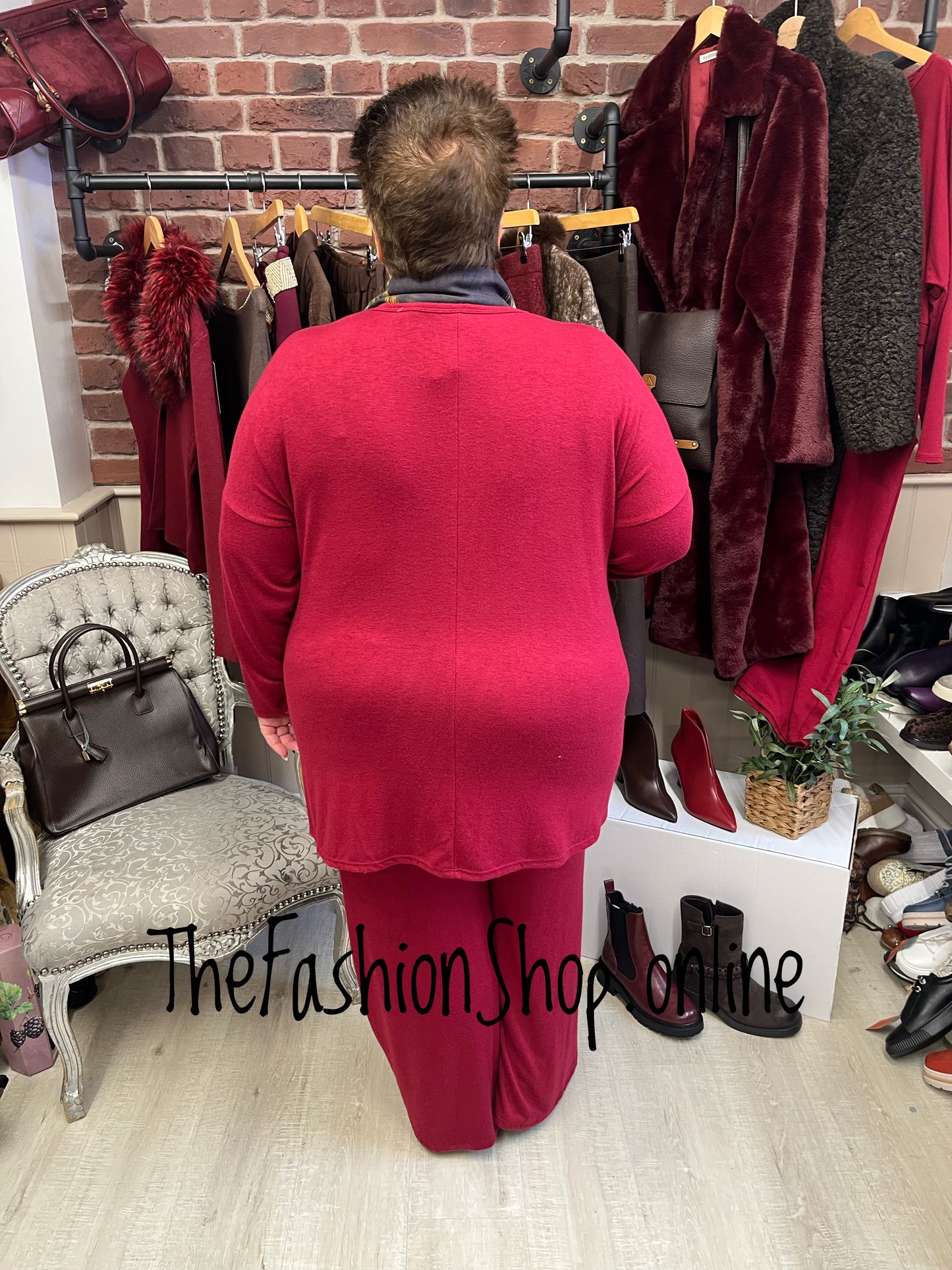 Athena Wine Round Neck Tunic 18-24