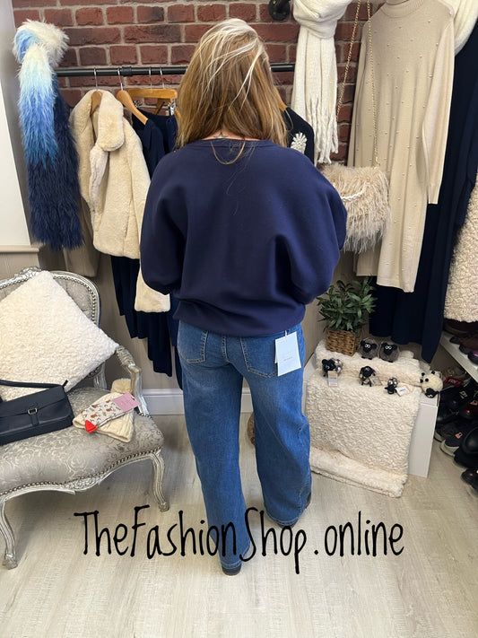 McKenzie Navy Dolman Sleeve Knit 10-16