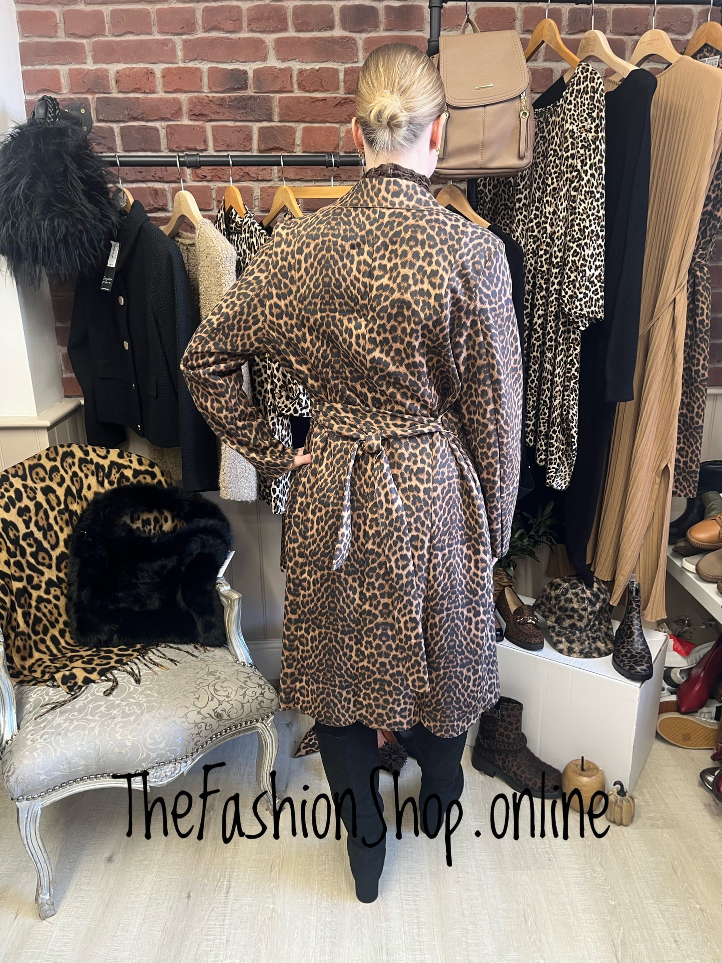 Angelo leopard print trench coat 8-12