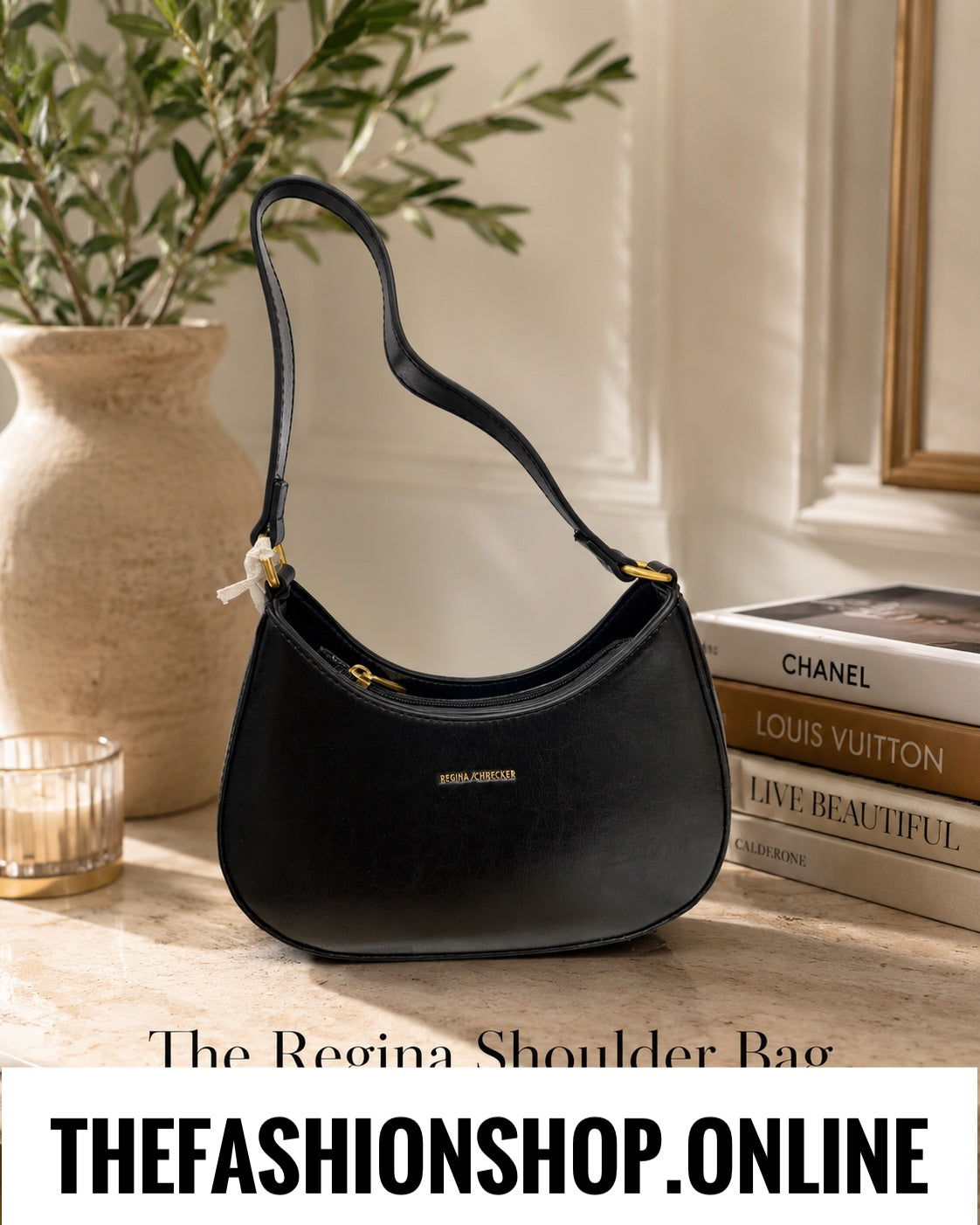 The Regina Shoulder Bag in Black
