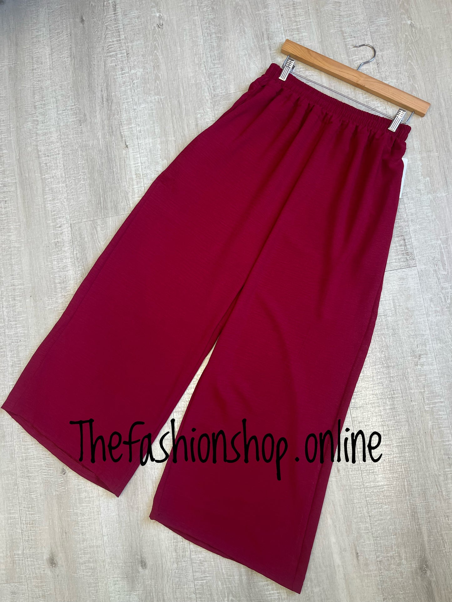 Courtney wine wide leg trousers 10-16