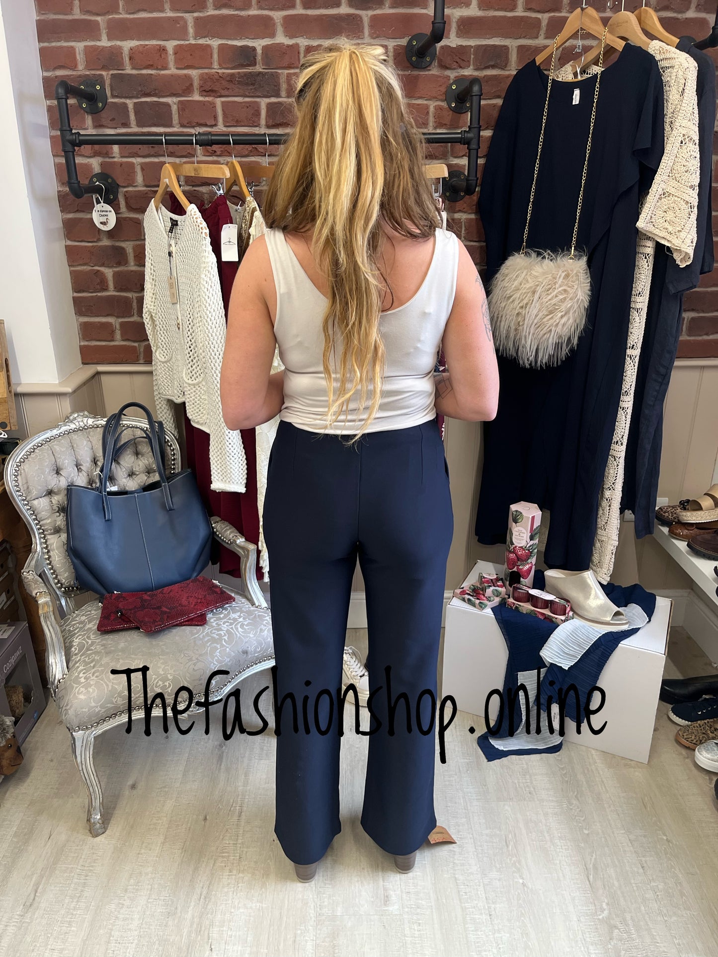 Cameron navy wonderful fit bootcut jeggings sizes 8-18