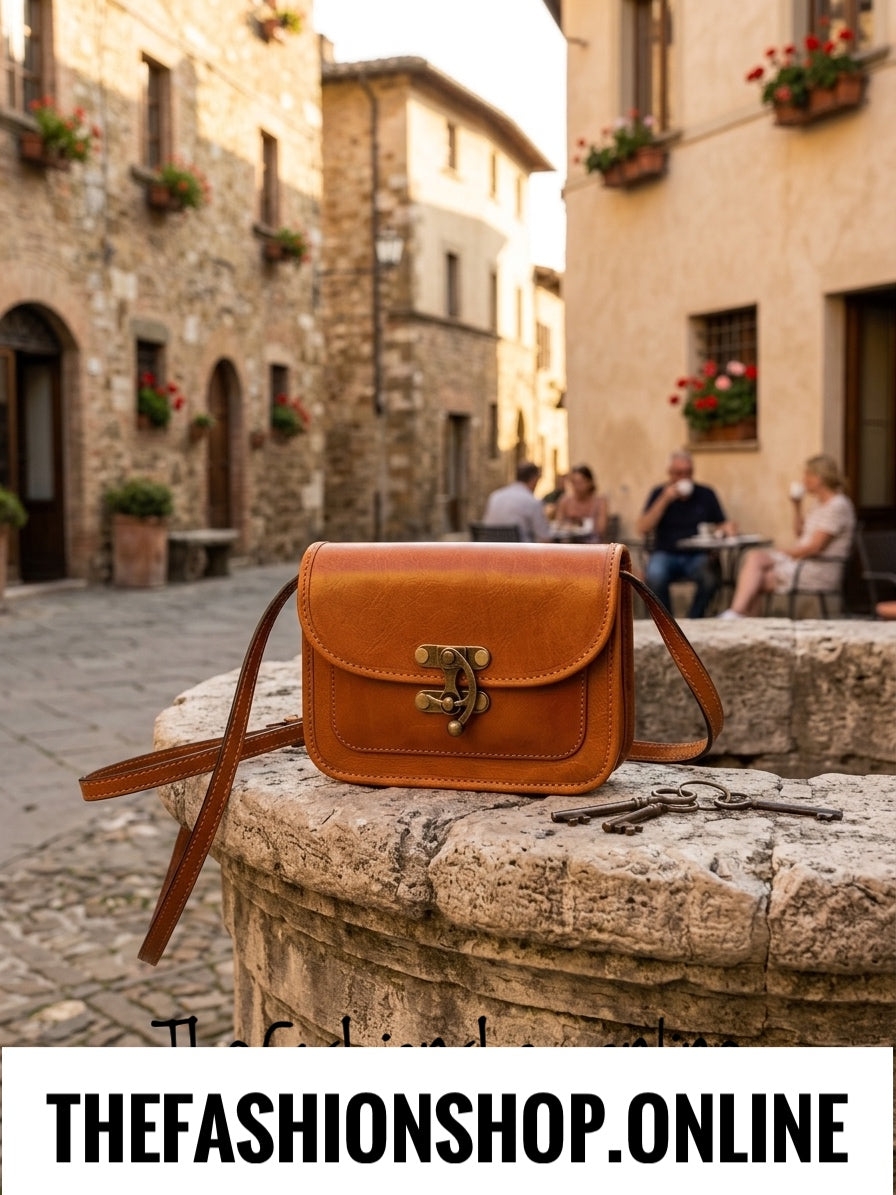 The Cavandish Tan Leather Shoulder Bag with Antique Bronze Hardware