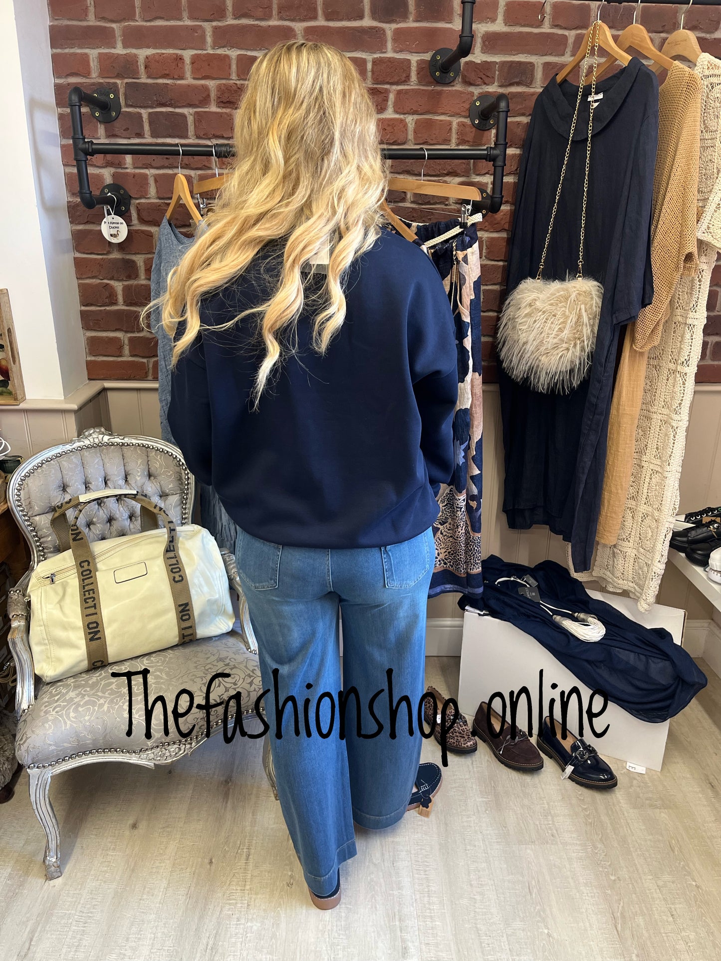 Jamie navy Weekend sweatshirt sizes 12-14 and 16-18
