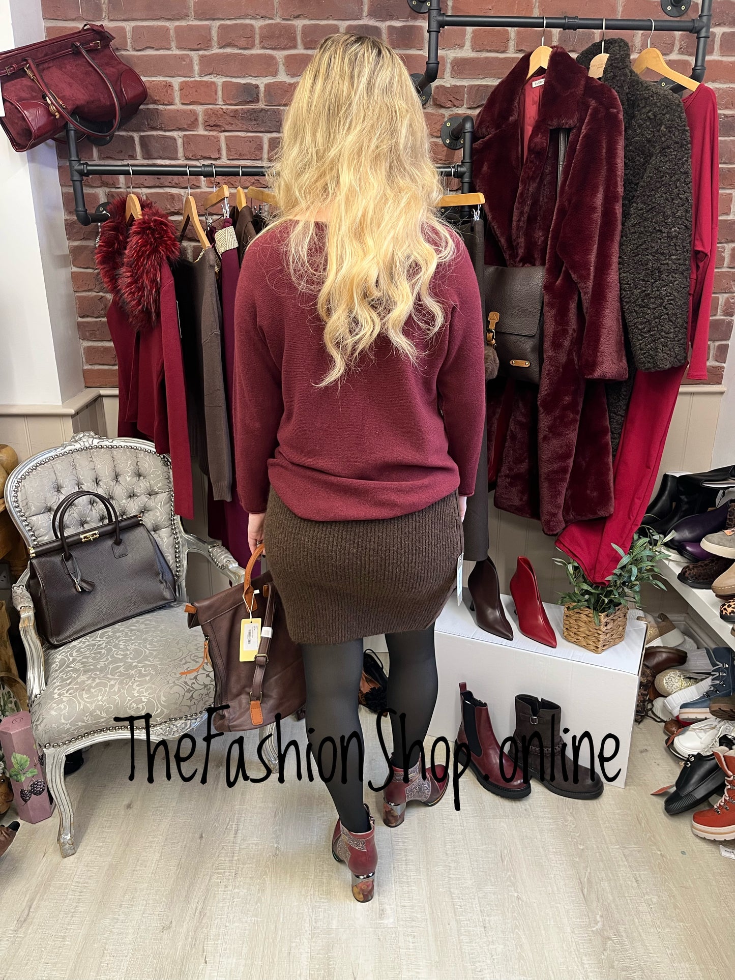 Isla Pencil skirt in Chocolate Brown 8-14