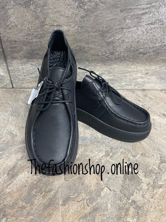 Modella Camden black leather shoes sizes 4-8 (37-41)