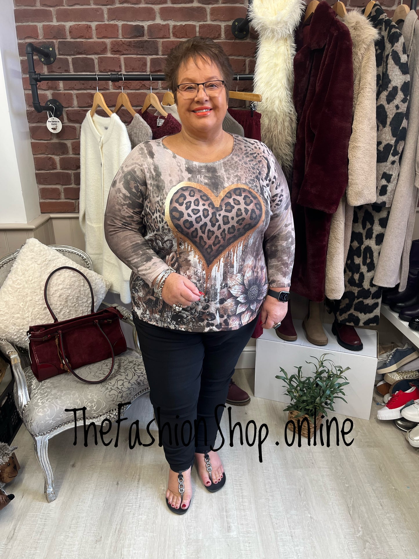 Nina leopard heart top 16-22