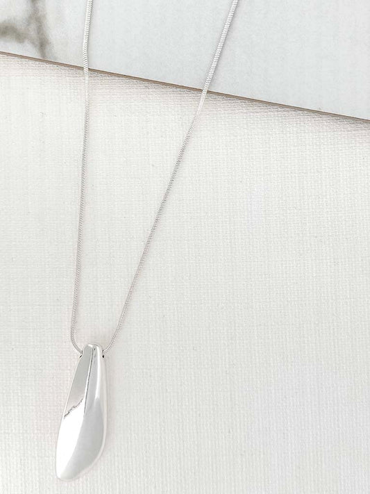 Envy silver teardrop necklace
