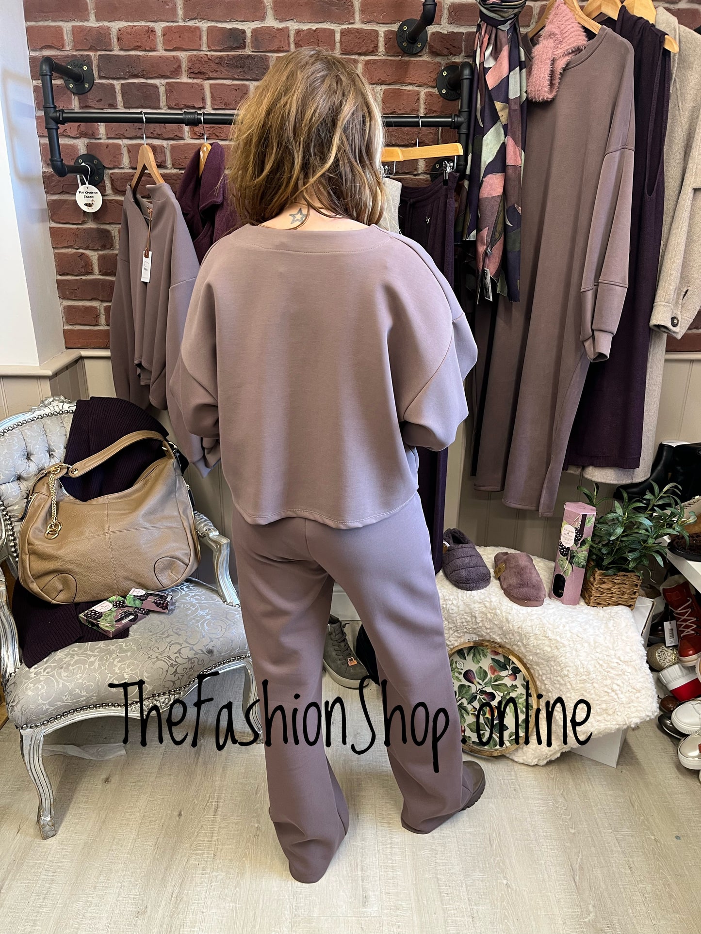 Zena Mink Notch Neck Sweatshirt 8-14