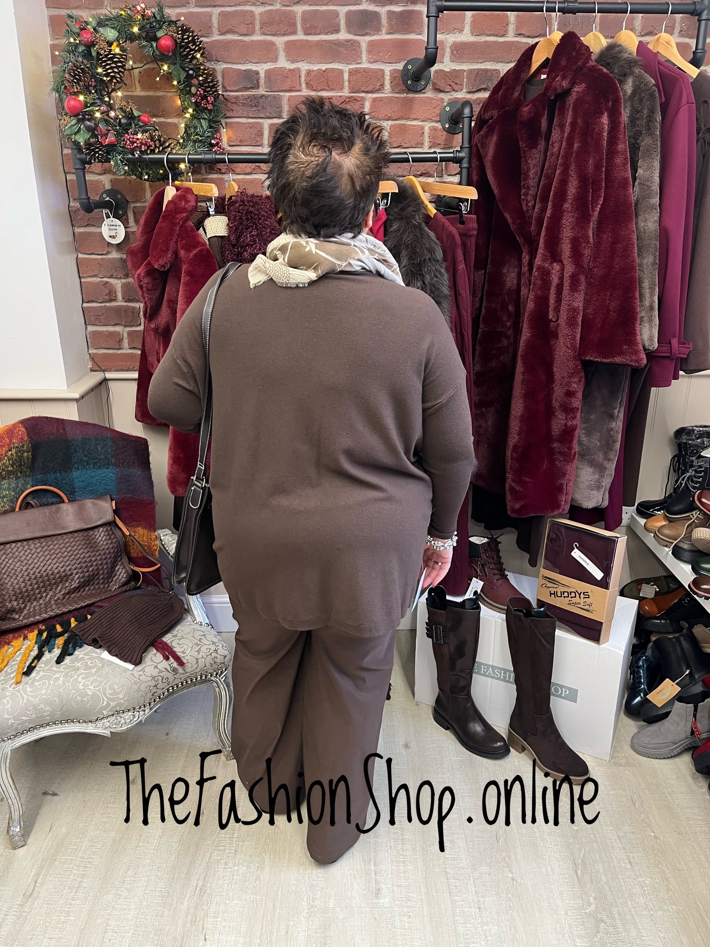 Hallie brown twin pocket jumper 14-22