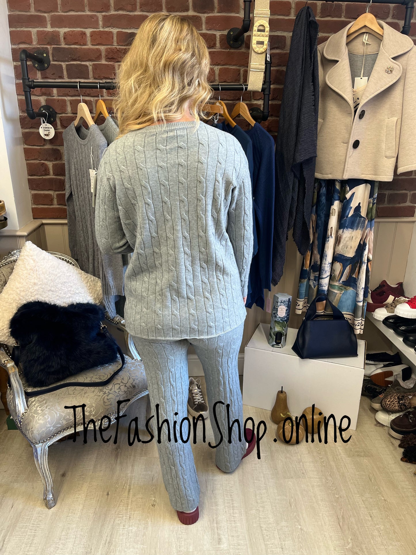 Amber grey cashmere mix co-ord 10-14