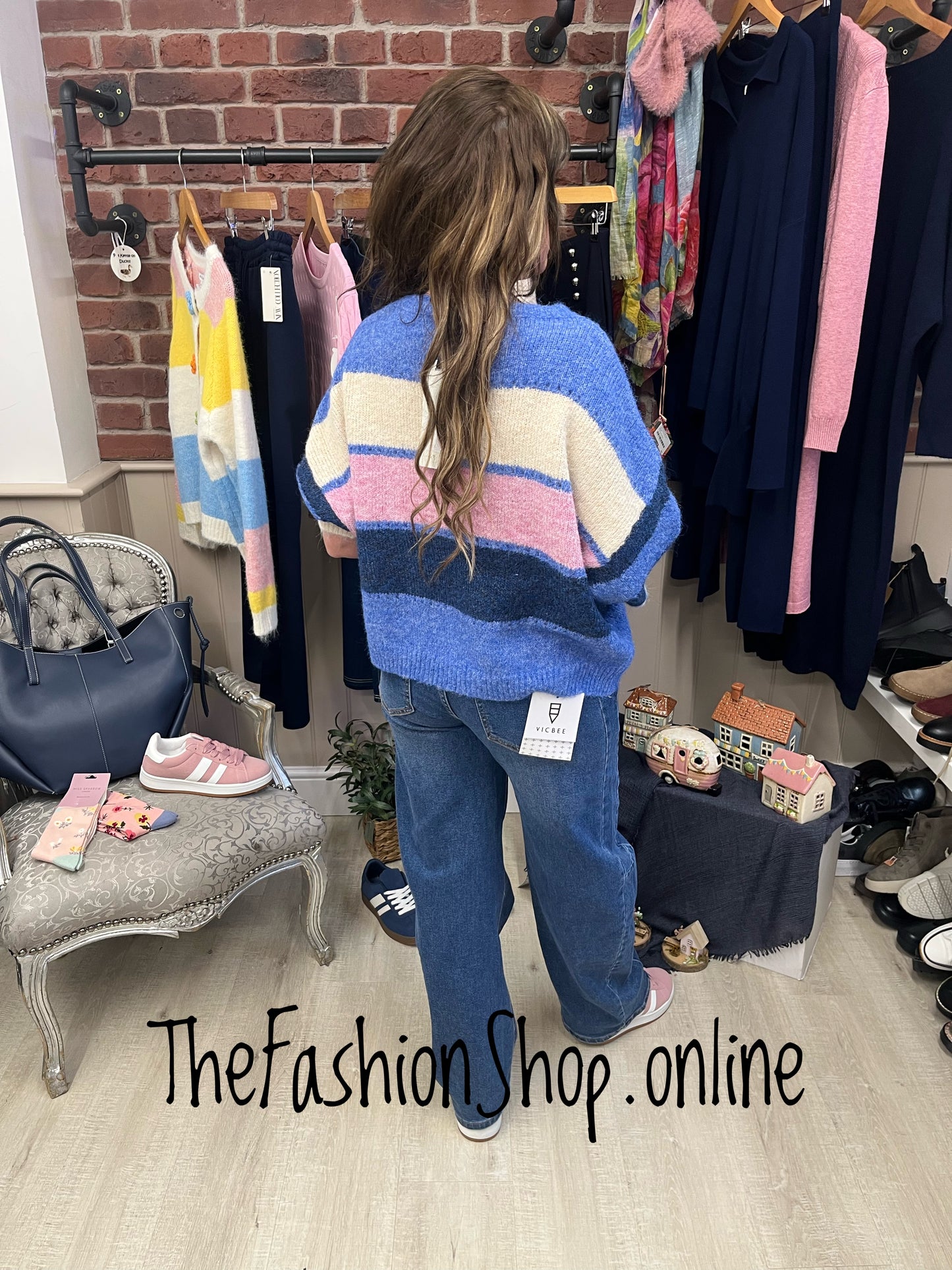 Sophia striped wool mix jumper 10-14 and 16-18