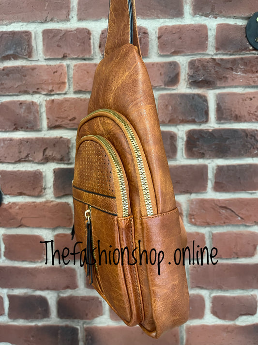 Sabrina Sling Bag in Tan