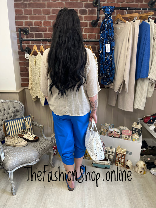 Poppy royal blue pocket trousers 10-16