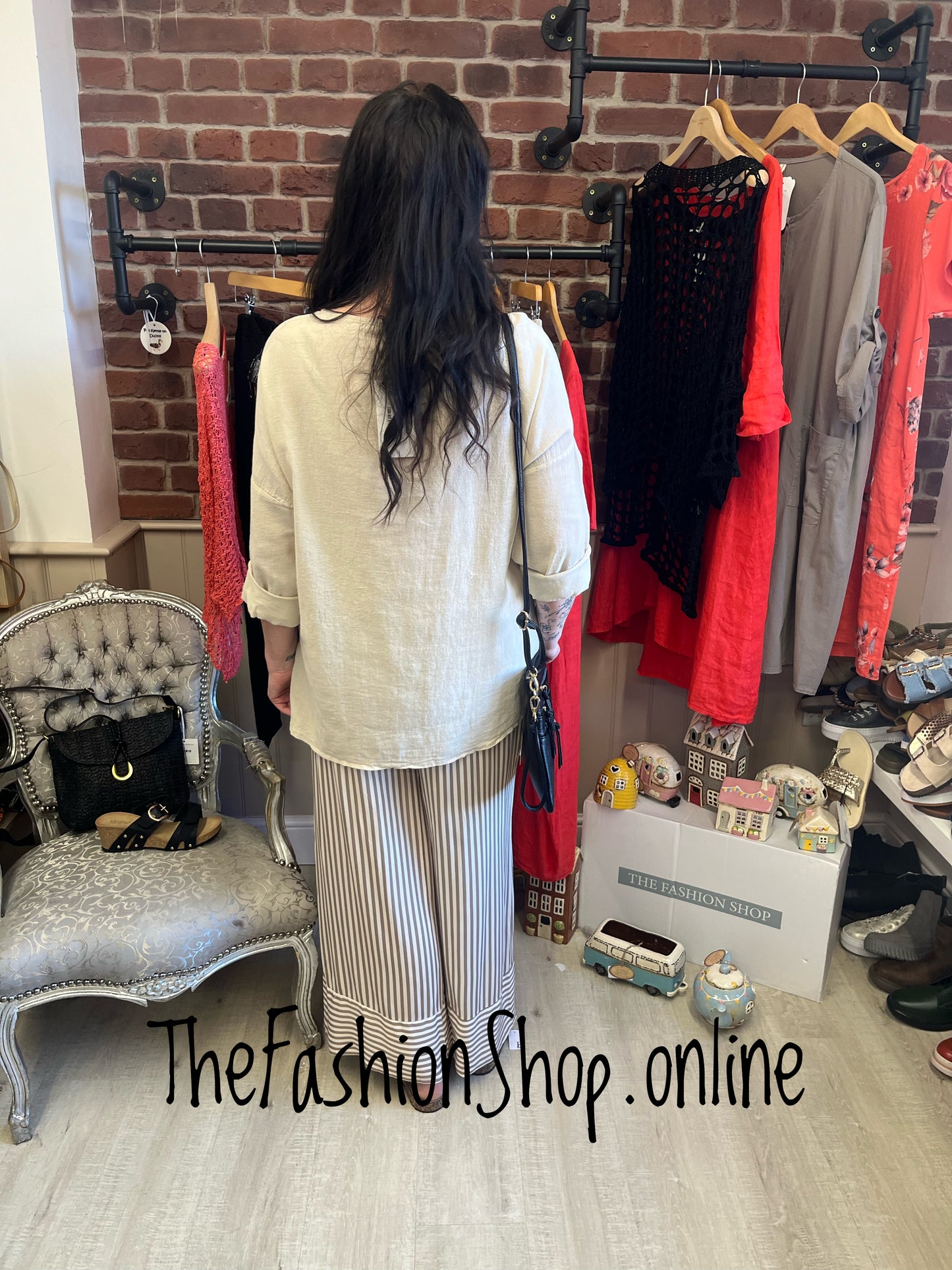 Amy beige cotton top 12-18