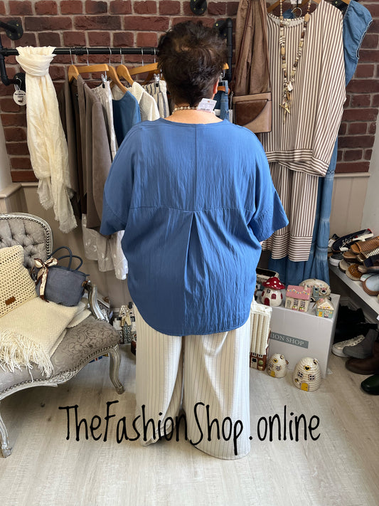 Fiona denim blue top 14-22