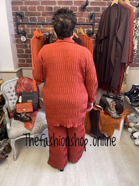 Amelia rust pin tuck co-ord 14-20