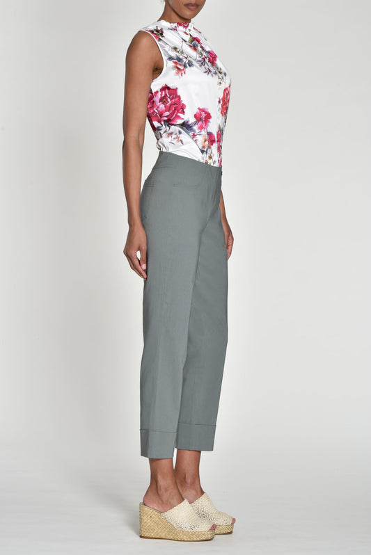 Robell Bella Dark Olive trousers 27 inch inside leg sizes 12-26