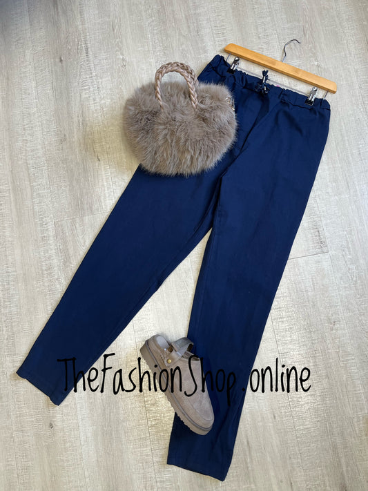 Plus size navy classic magic trousers 18-24