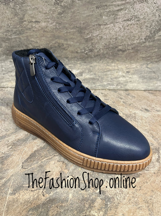 Modella Janeiro navy leather ankle boots sizes 4-9 (37-42)