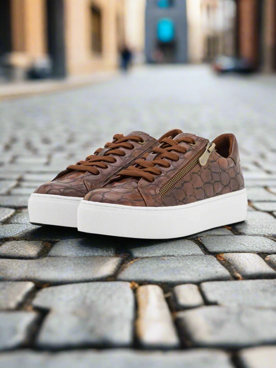 Marco Tozzi Cognac Platform Trainers | Womens Footwear | The Marco Tozzi Cognac Platform Trainers | Womens Footwear | The