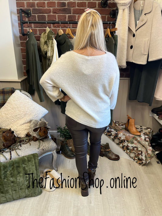 Kara Cream Knit Jumper 12-16