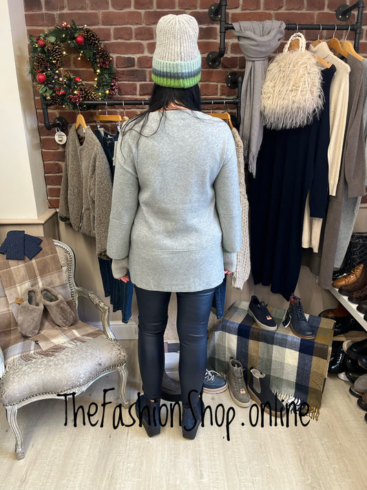 Lola grey cashmere mix jumper 12-18