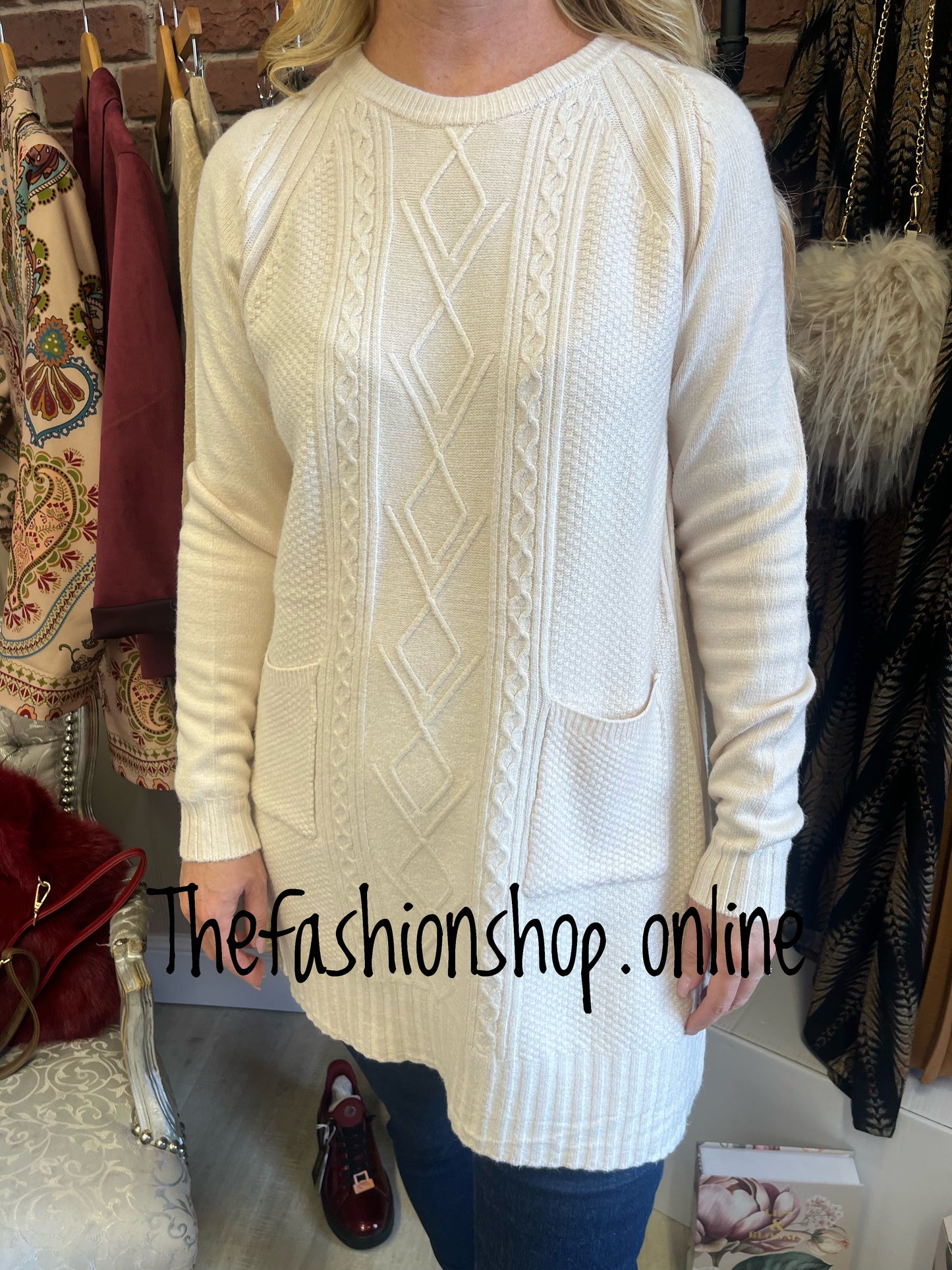 Norma cream cashmere mix jumper 12-16