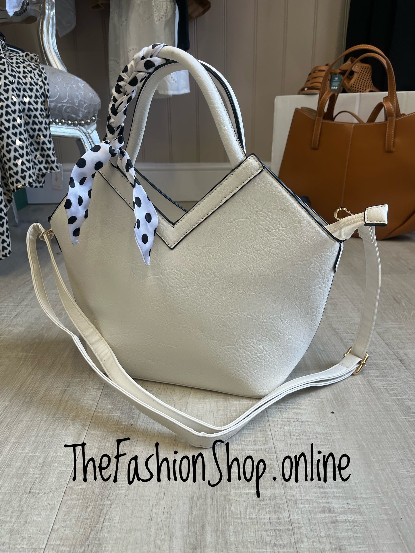 Fiona white tote bag