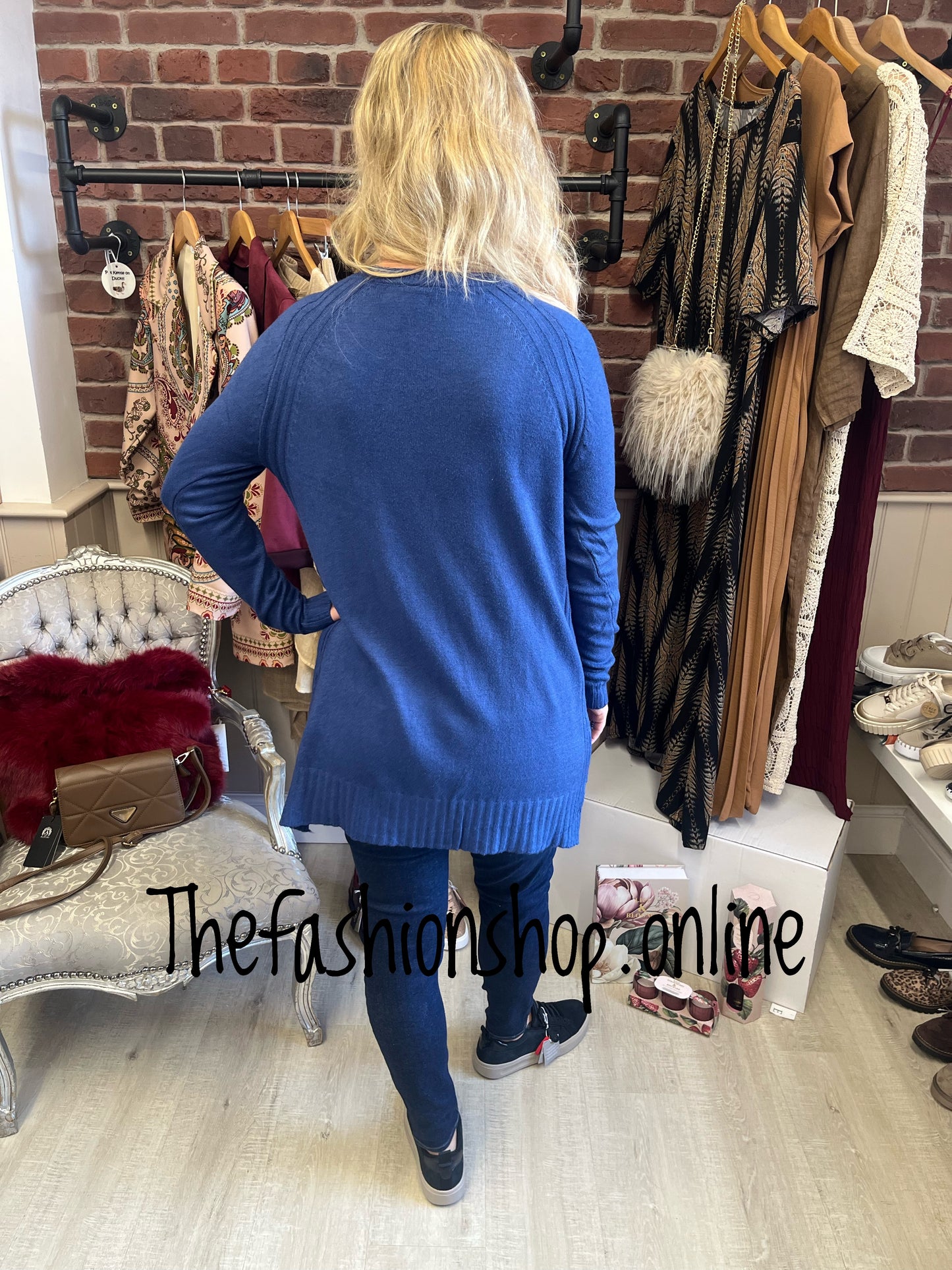 Norma navy cashmere mix jumper 12-16