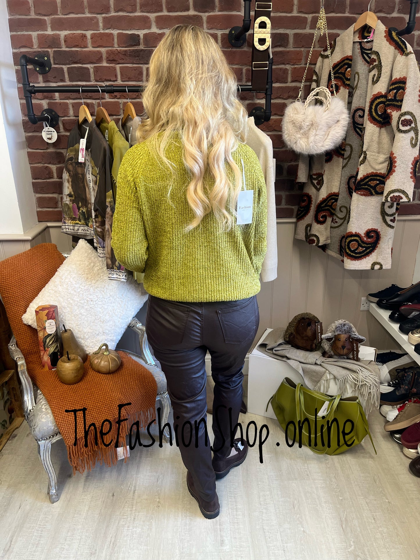 Liv olive chenille jumper 8-14