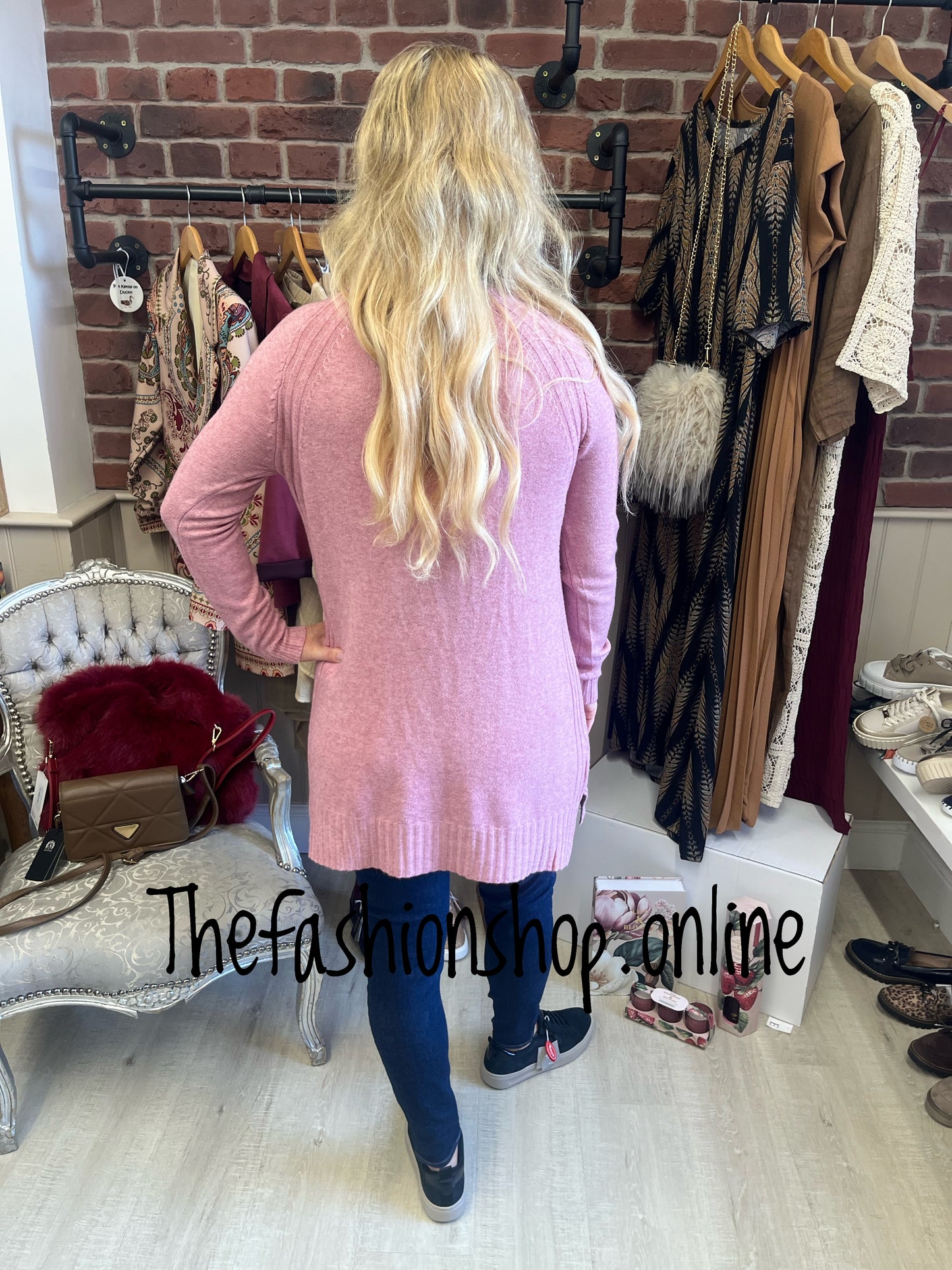 Norma pink cashmere mix jumper 12-16