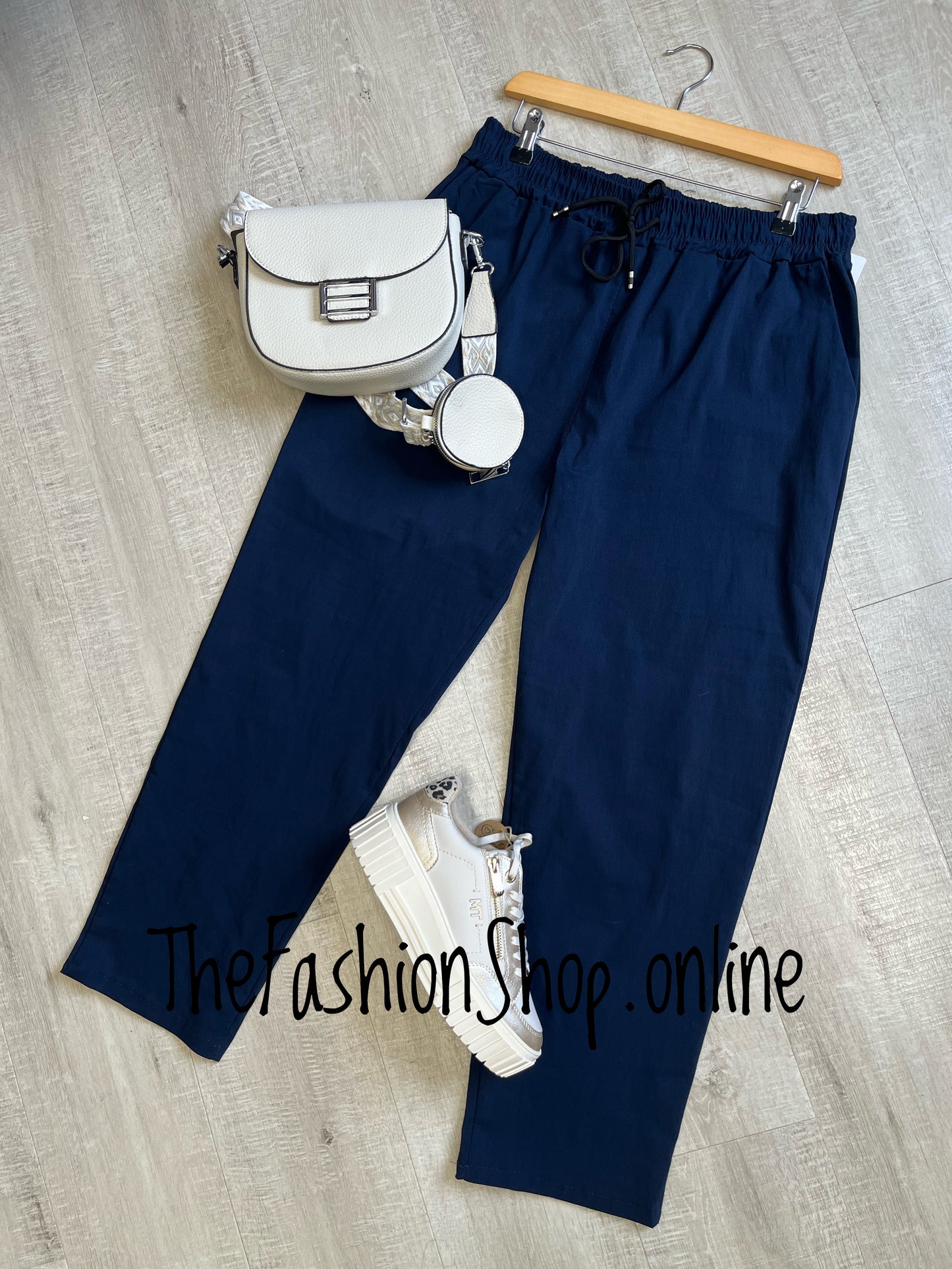 Beverley navy stretchy trousers 18-22