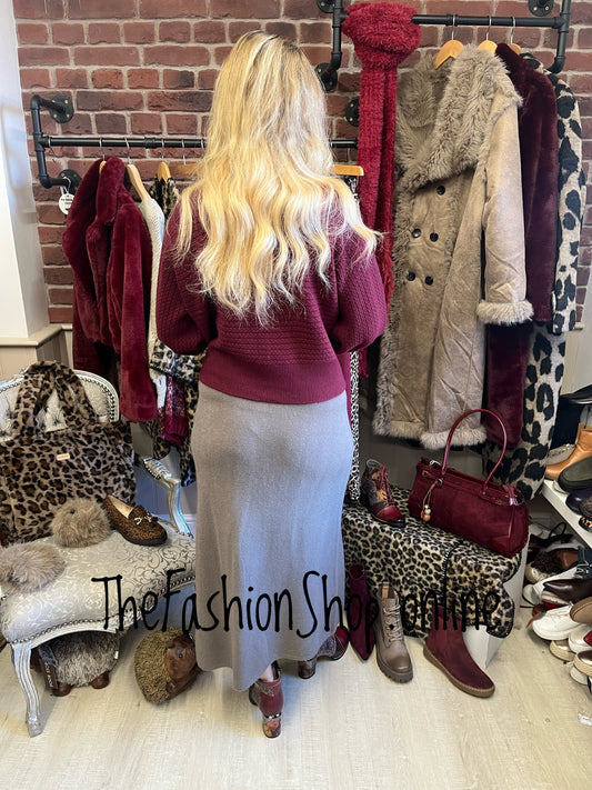 Milan Mink Fine Ribbed Skirt 8-16