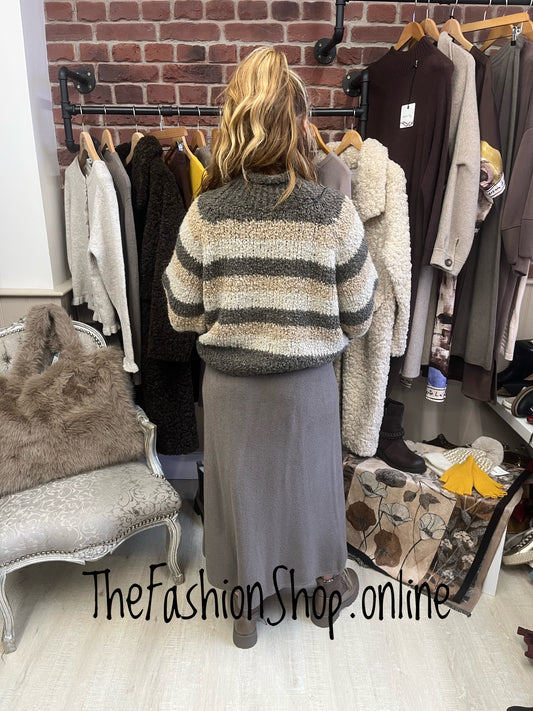 Erin alpaca and wool mix stripes jumper 8-14