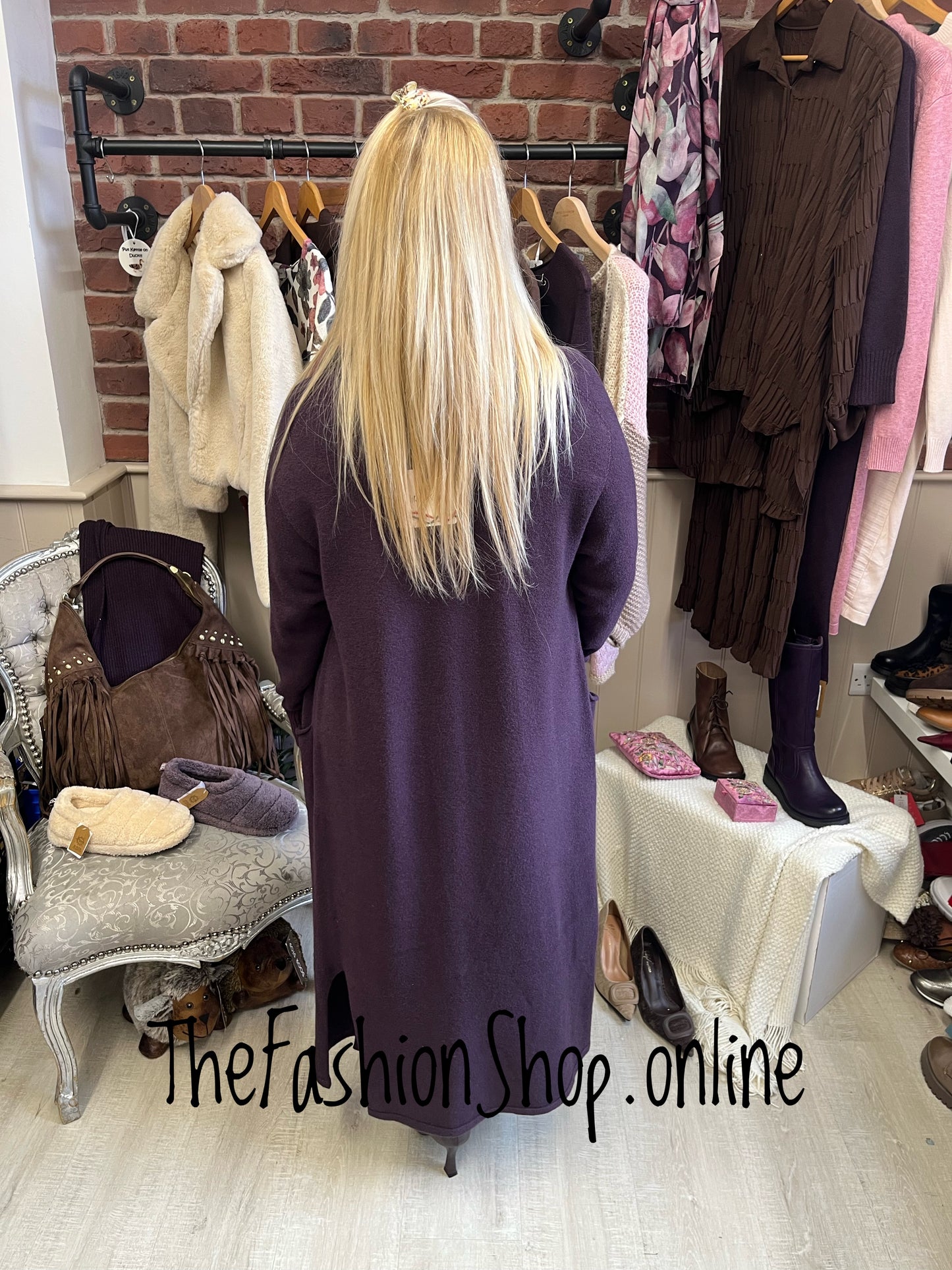 Milan damson longline cardigan 8-20