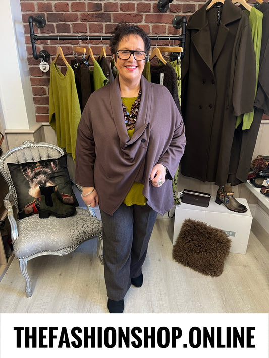 Annie brown drape jacket 14-22