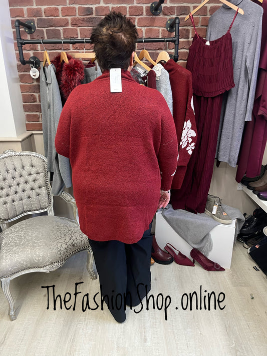 Wendy wine floral jumper 12-22