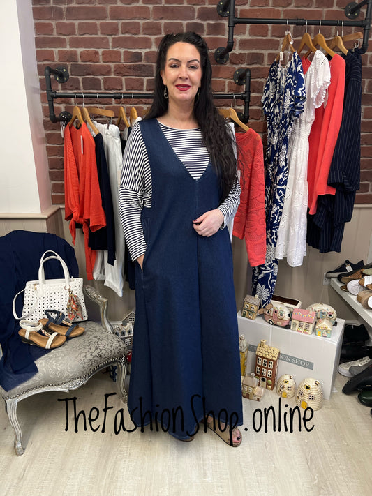 Samantha V-neck denim dress 14-18