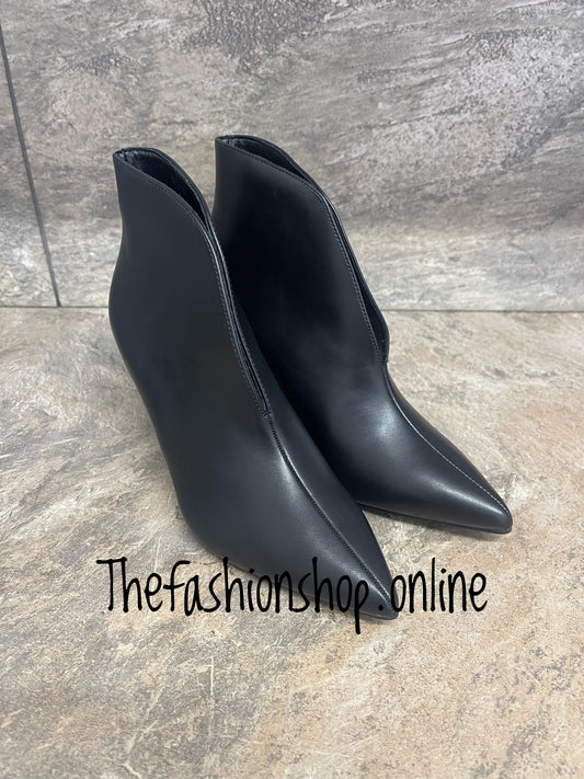 Saskia black heeled ankle boots sizes 3-8 (36-41)