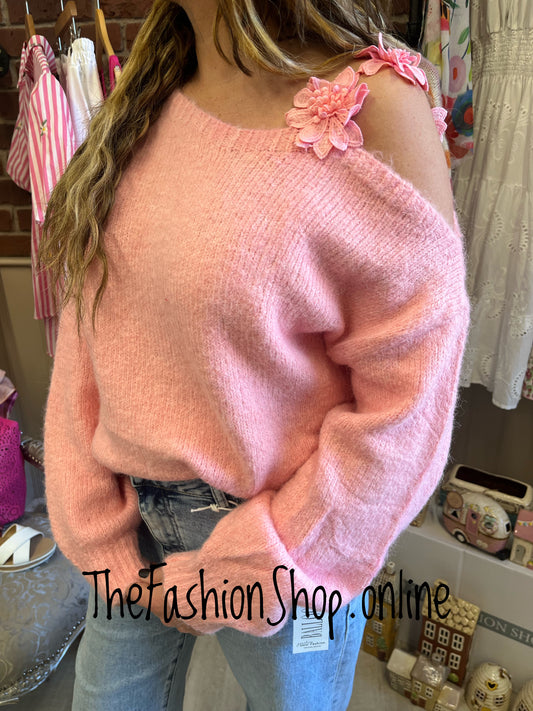 Ellen pink wool mix jumper 8-16
