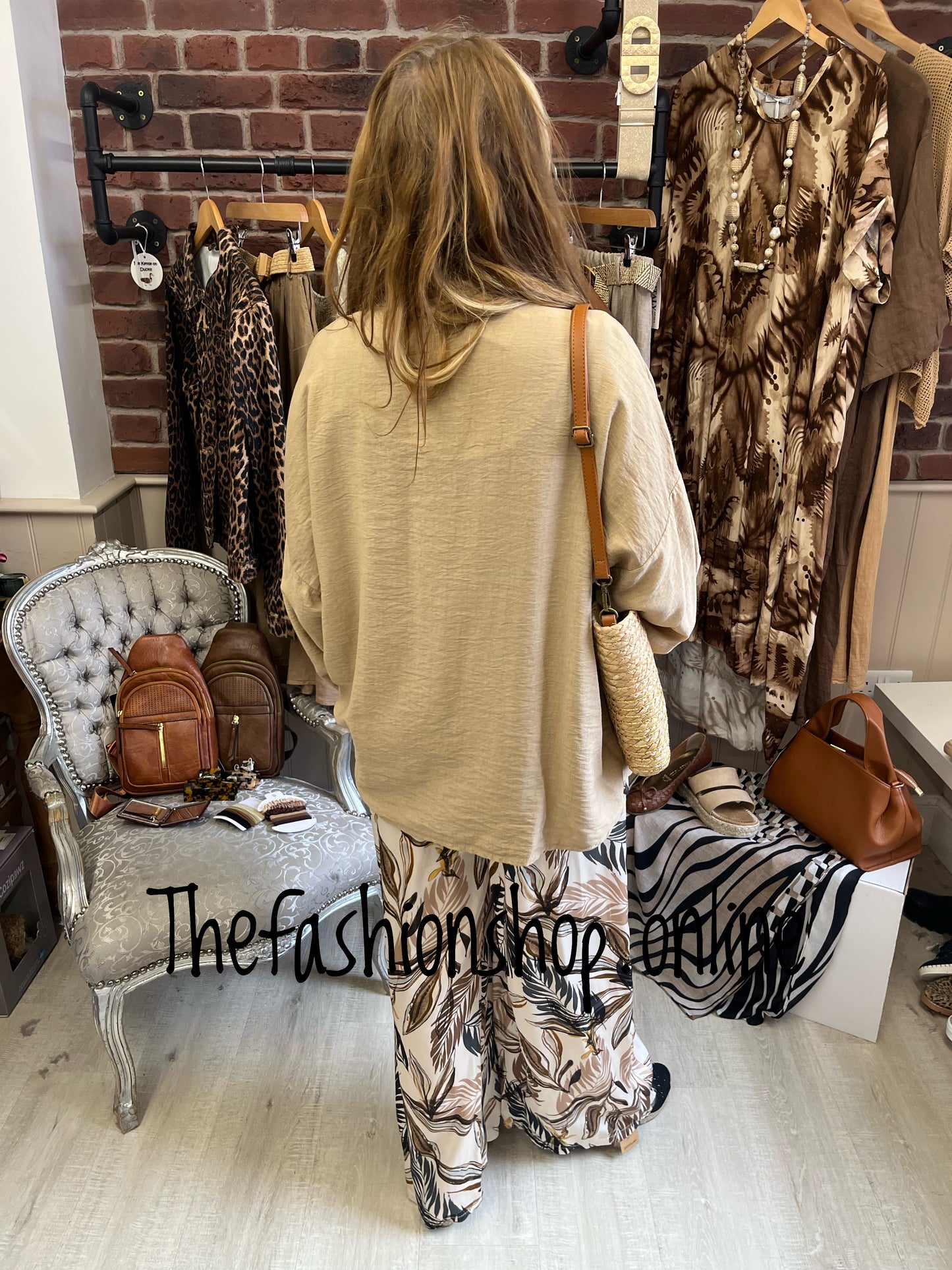 Renee camel pocket shirt 12-16