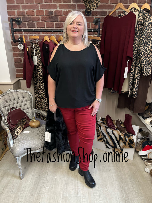 Plus size wine classic magic trousers 18-24