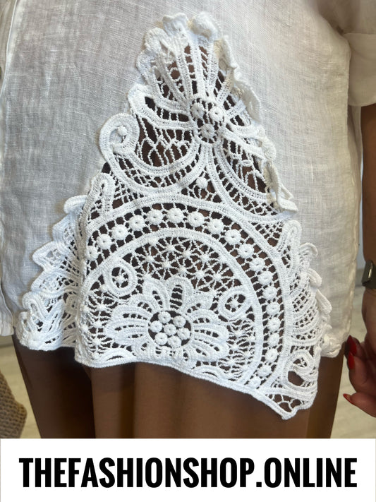 Alma off white linen shirt 12-20