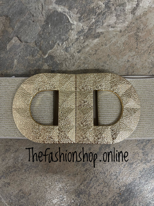 Gold shimmer statement belt