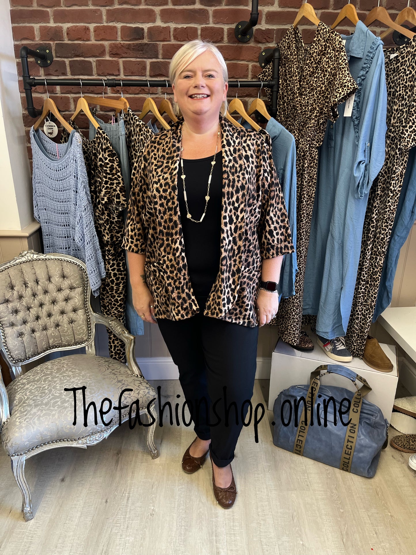 Mandy leopard print jacket 16-24