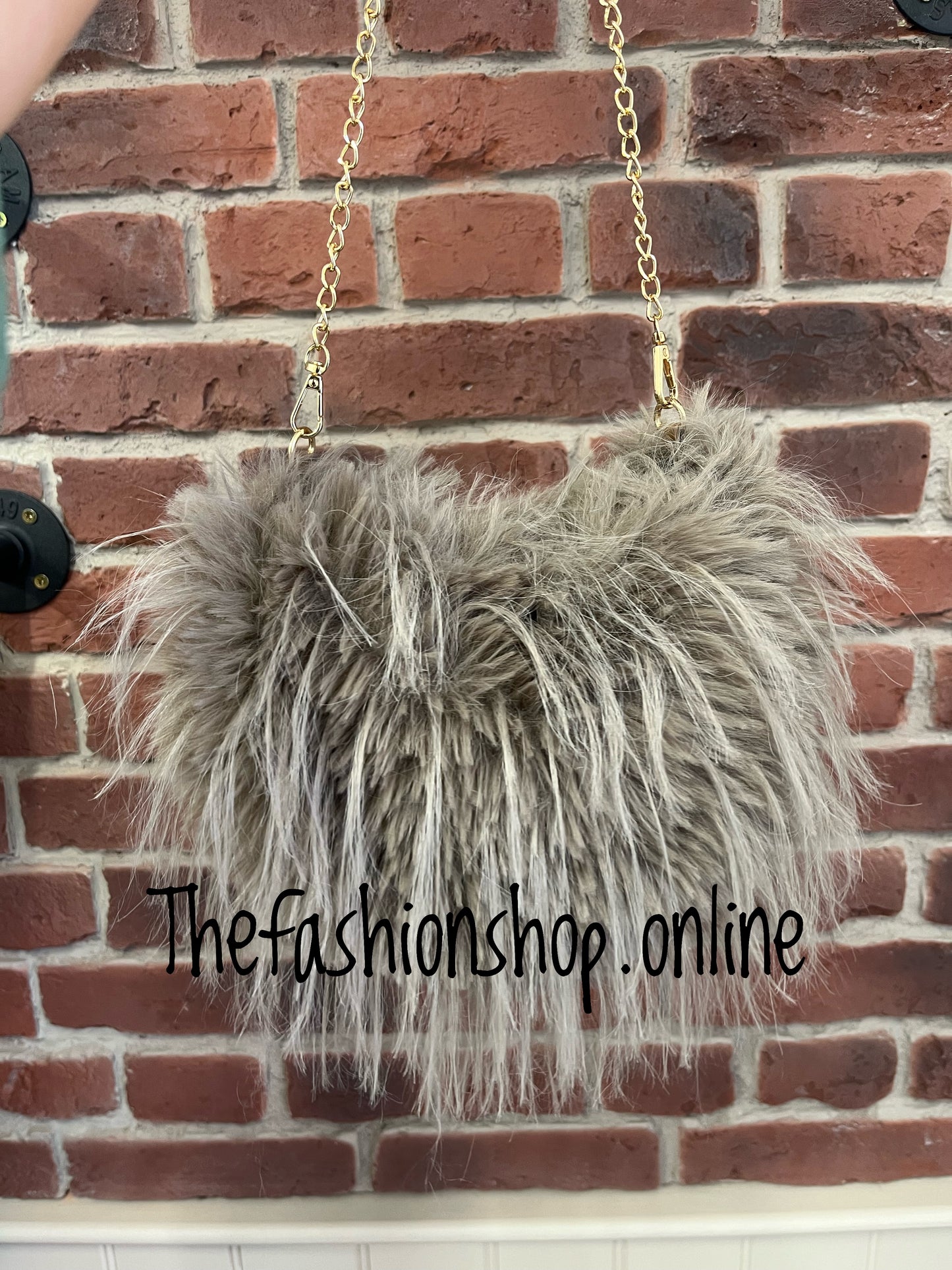 Taupe Freya Fur Handbag